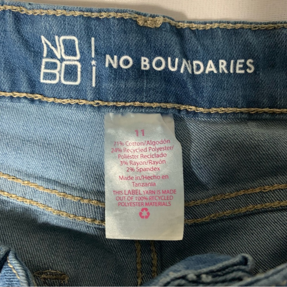WOMENS SIZE 11 NO BOUNDARIES BLUE JEANS SKINNY STRETCH CASUAL COMFORT‎ - Picture 4 of 9
